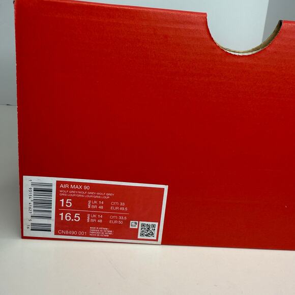 Nike Air Max 90 Wolf Grey Size 15 Men - Picture 8 of 8